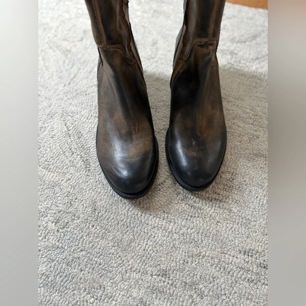 Vince Camuto NWOT Distressed Studded Leather Knee High Boots 11B